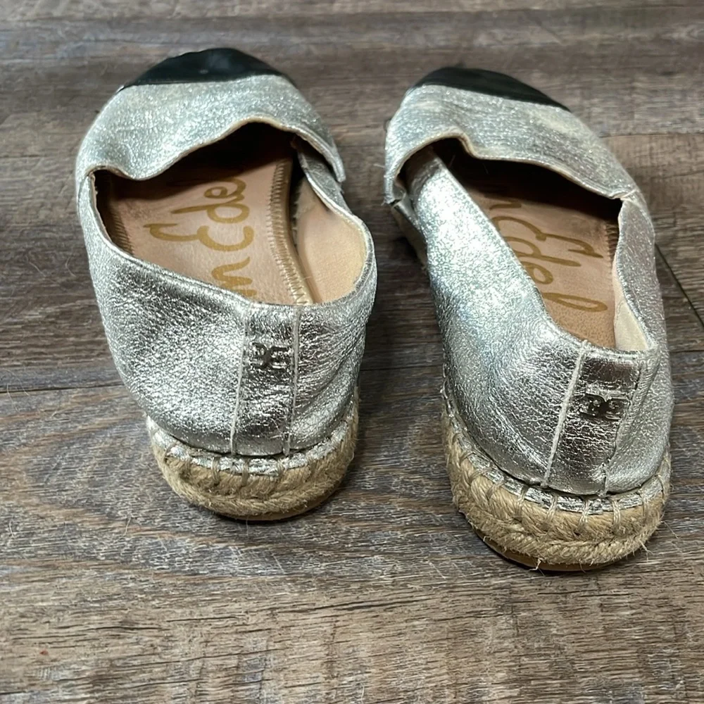 Sam Edelman Silver and Black Espadrilles